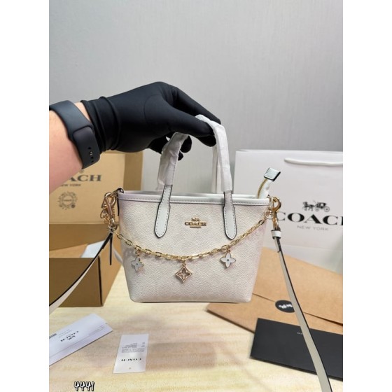Mini City Tote Bag with Clover Charm